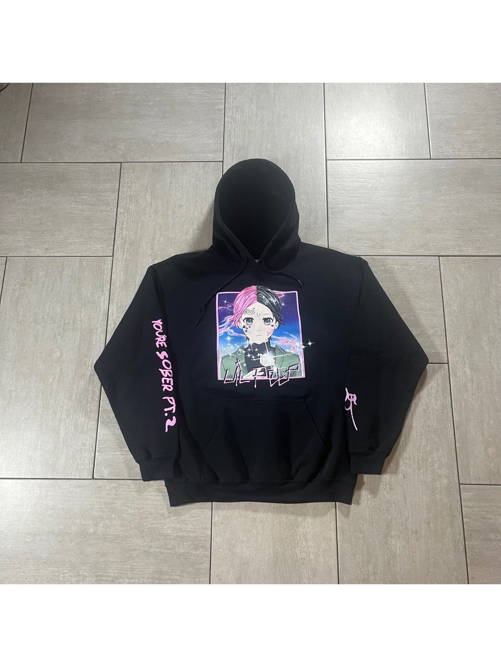 Lil peep Graphic Black Hoodie Large